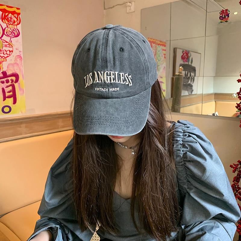 Vintage Washed Cotton Baseball Cap Women Hollow Out Ponytail Hat Outdoor Sports Female Visor Casual Sun Hat