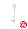 Piercings 925 Sterling Silver Zircon Snowflake Marquise Ball Flat Back Vertical Helix Piercing Ear Bone Earrings