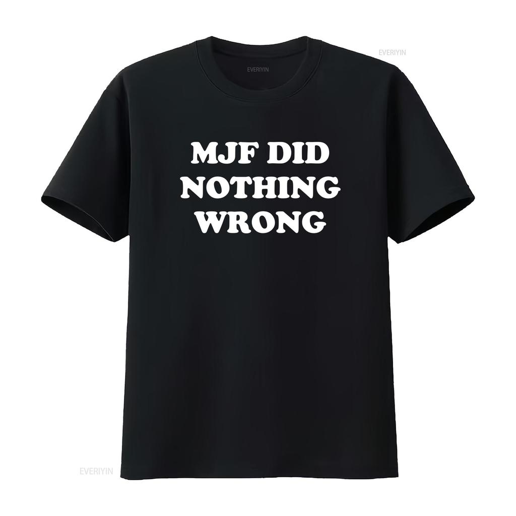 T-shirt MJF Non Ha Fatto Nulla di Male 2025 Disponibile nelle Taglie S 5XL vintage Lavata streetwear Moda Casual Vestiti leggermente firmati