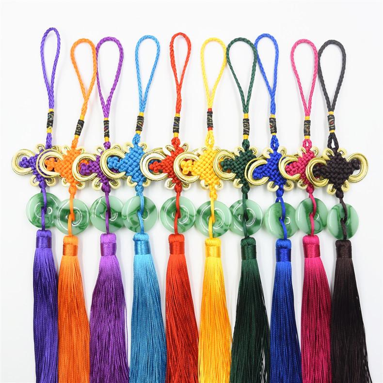 8 Plates Of Phnom Penh Rich And Noble Knots, Jade Slices, Mini Small Pendants, Pendants, Characteristic Handmade Weaving Gifts, Chinese Knots.