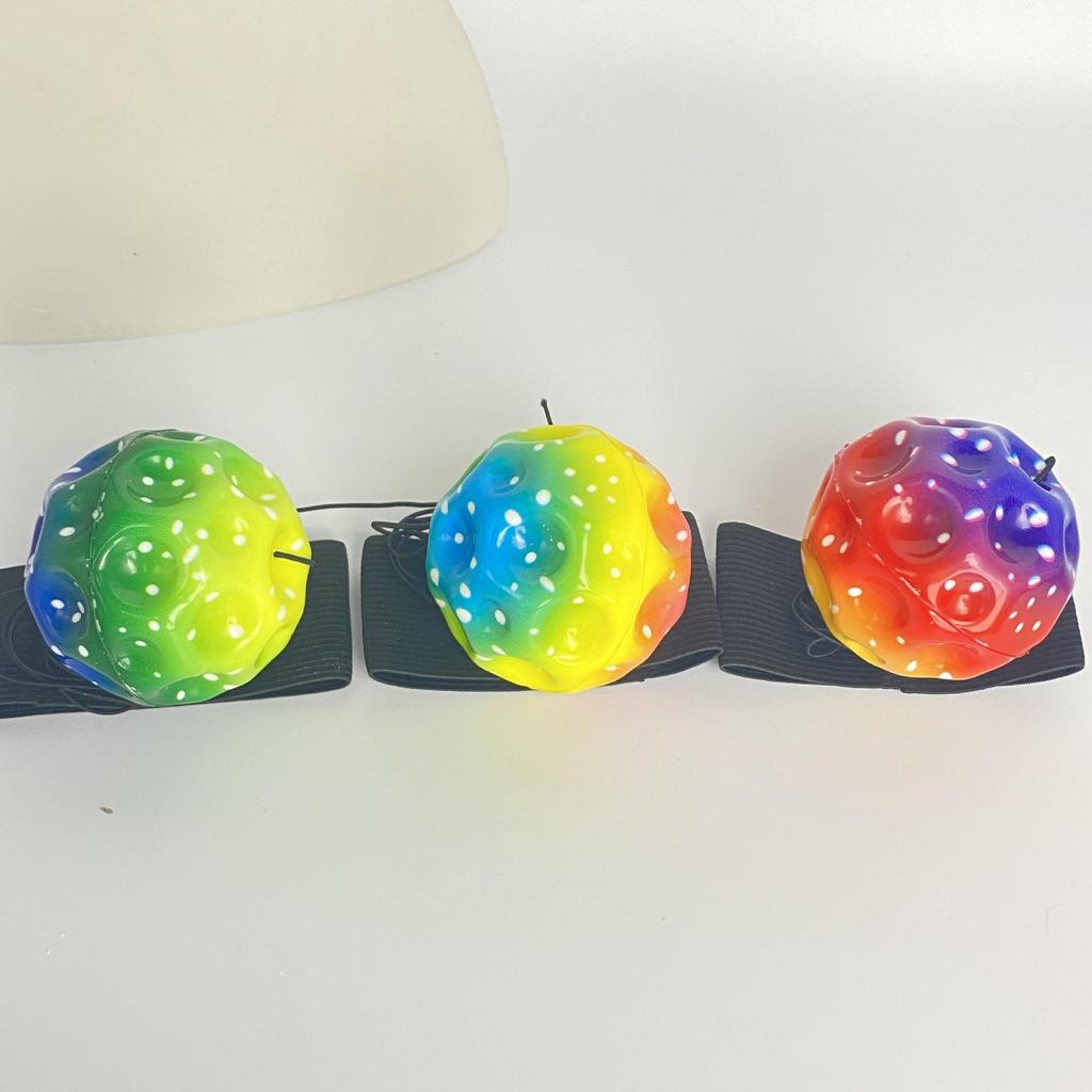 7cm High-Rebound PU Bouncy Ball - Coral Moon Rubber Wrist Toy, Hot Seller