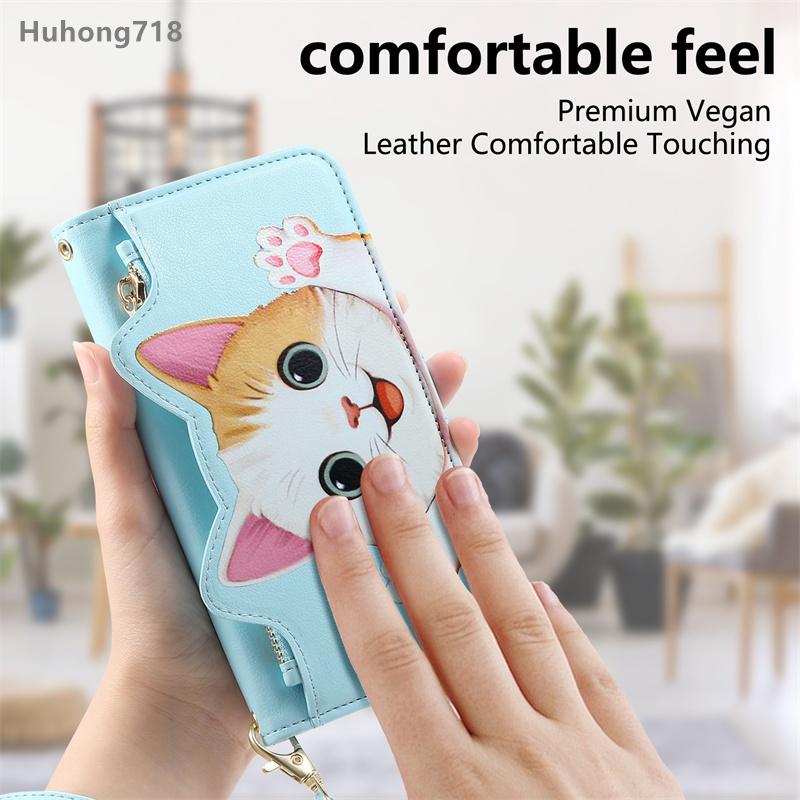 For Samsung Galaxy A02S A03S A12 A22 A22S A32 A41 A51 A52 A52S A71 A72 4G 5G Case Flip Leather Zipper Coin Purse Wallet Cover Multi Card Slots