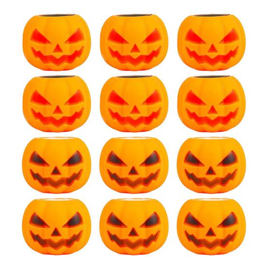 Creepy Pumpkin Pinch Toy 12Pcs Pop-up Ghost Squeeze Toy Stress Relief Head Sensory Halloween Toys Fidget for Party Favors Set