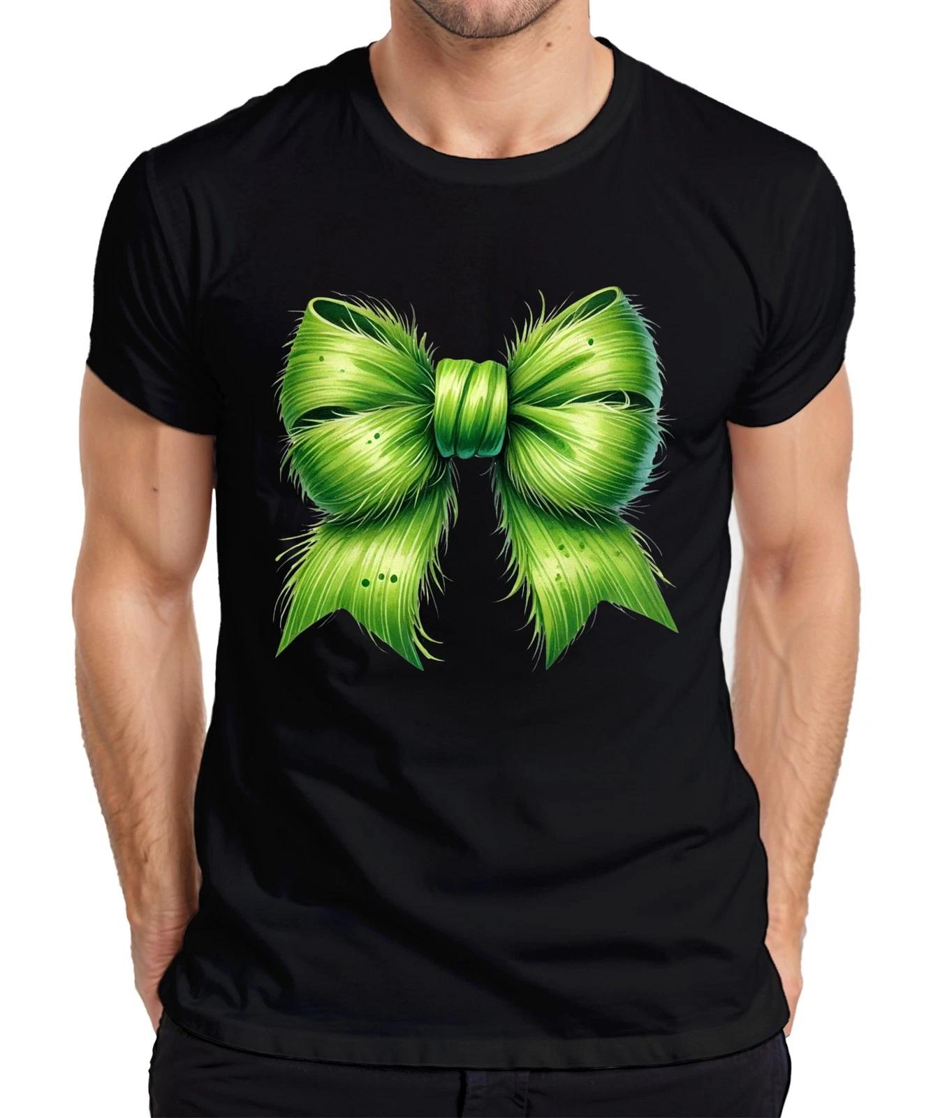 Grüne Schleife Weihnachtsdeko Geschenk Haaraccessoire Vintage Herren T-Shirt XS