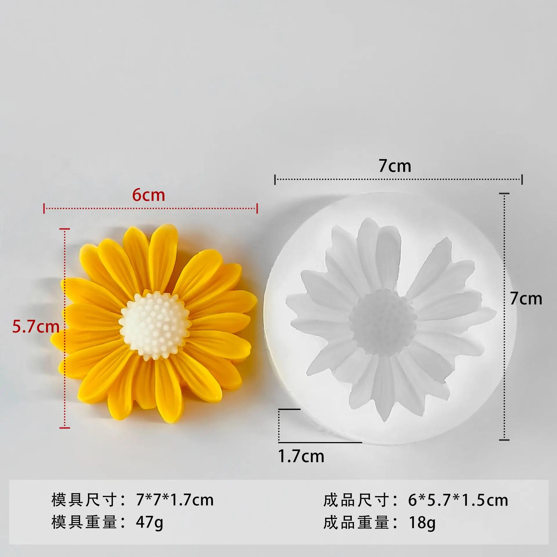 

Daisy Candle Mold Silicone Gypsum Aromatherapy Epoxy Scented Resin Soap Flower Handmade for Candle Making Tools Gift resin molds