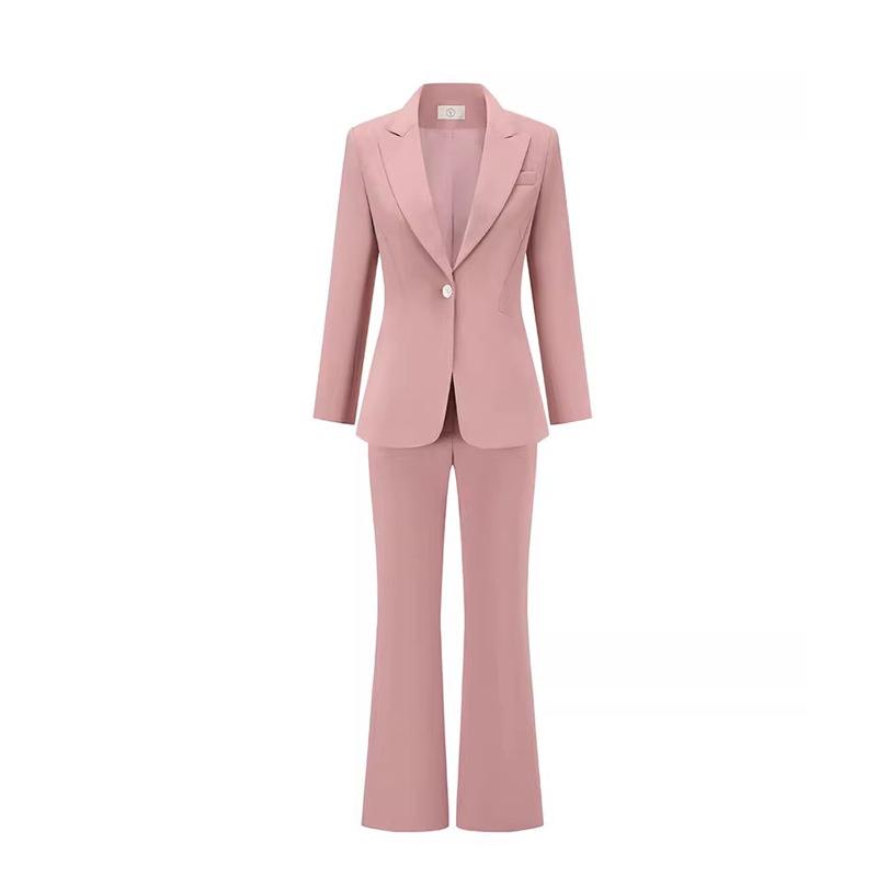 Women's Professional Broadcast Suit: High-End Wide-Leg Pants with Slimming Fit