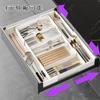 VARMHUS Cutlery Cutlery Cutlery Storage Case with 4 Expandable Drawers and Kitchen Small Item Removable Dish Kitchen Drawer Organizer Tray, Case,