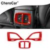 3x Red Dashboard Side/Rear Air Vent Outlet Cover Trim For Jeep Cherokee 19+ Red