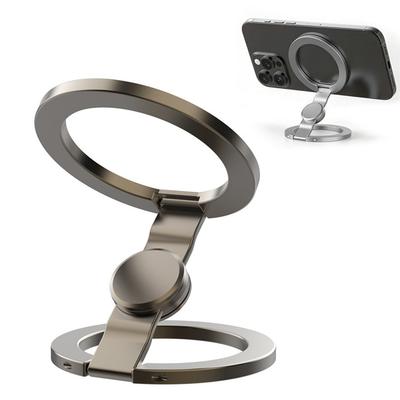 2 In 1 Decompression Finger Gyro Magnetic Finger Ring Phone Holder Stand For 17 16 15 14 13 12 Foldable Smartphone Mount