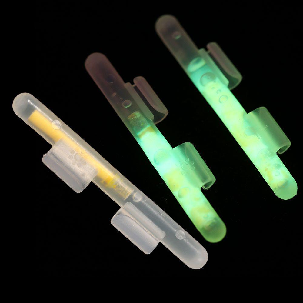 Lighting Green Clip On Fishing Rod Night Fishing Tackle Luminous Fishing Float Light Sticks Lightstick Glow Stick
