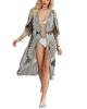 Women' Long Beach Cover With Embroidery Pareo