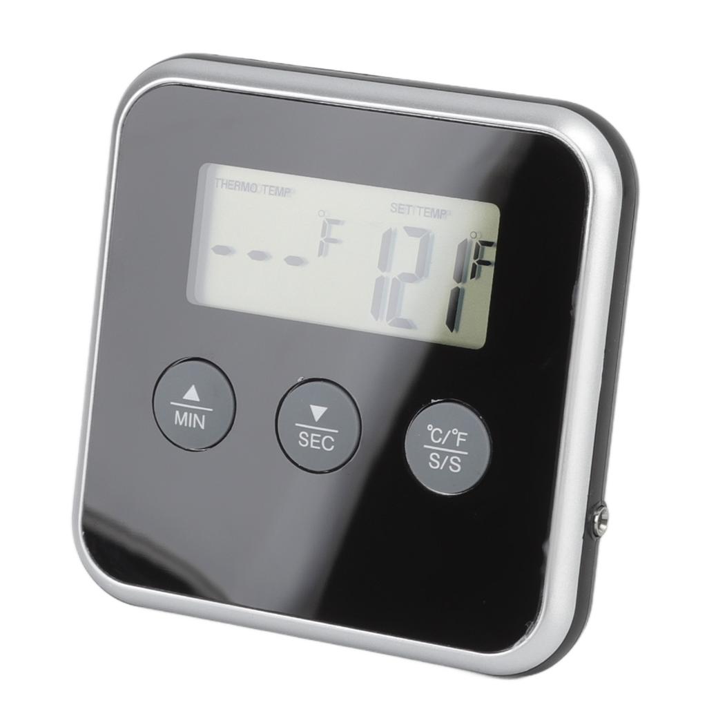 Food Grill Thermometer LCD Display Long Probe 2 Units Digital Meat Thermometer Timer for Kichen