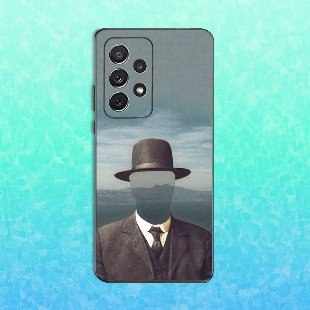 R-Rene M-Magritte Art Phone Case For Samsung S25,S24,S23,S22,S21,S20,S10,Ultra,Plus,Lite,FE,Soft Silicone Black Cover