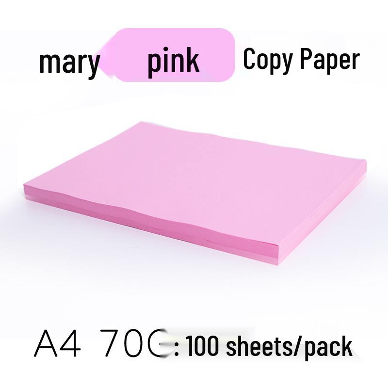 Color Copy Paper A4 80g 100 Sheets - Pink & Yellow for Crafting & Origami