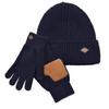 Harvey Makin Layers Hat and Gloves Gift Set - Navy Blue