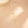 Ingemark Simple Sexy Leaf Long Tassel Pendant Choker Necklace for Women Fashion Statement Y Shape Chest Chain Party Jewelry Gift