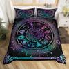 Sun and Moon Duvet Cover Set Twelve Constellation Bedding Set For Boys Girls Astrology Galaxy Comforter Cover Queen Twin Size