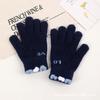 Winter warm cute women winter plush gloves cold-proof plush thickened cycling knitted gloves