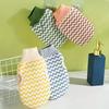Exfoliating Bath Gloves, Double-Sided Wave Pattern, Strong Decontamination Washcloth for Adults, Men & Women, Dead Skin Removal Spa Mitts