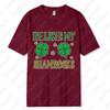 Saint Patricks Day Couple Tee Fun Festival Graphic Simple Style Oneck Printed Unisex Cotton Tshirt Man Women Lovers Clothes