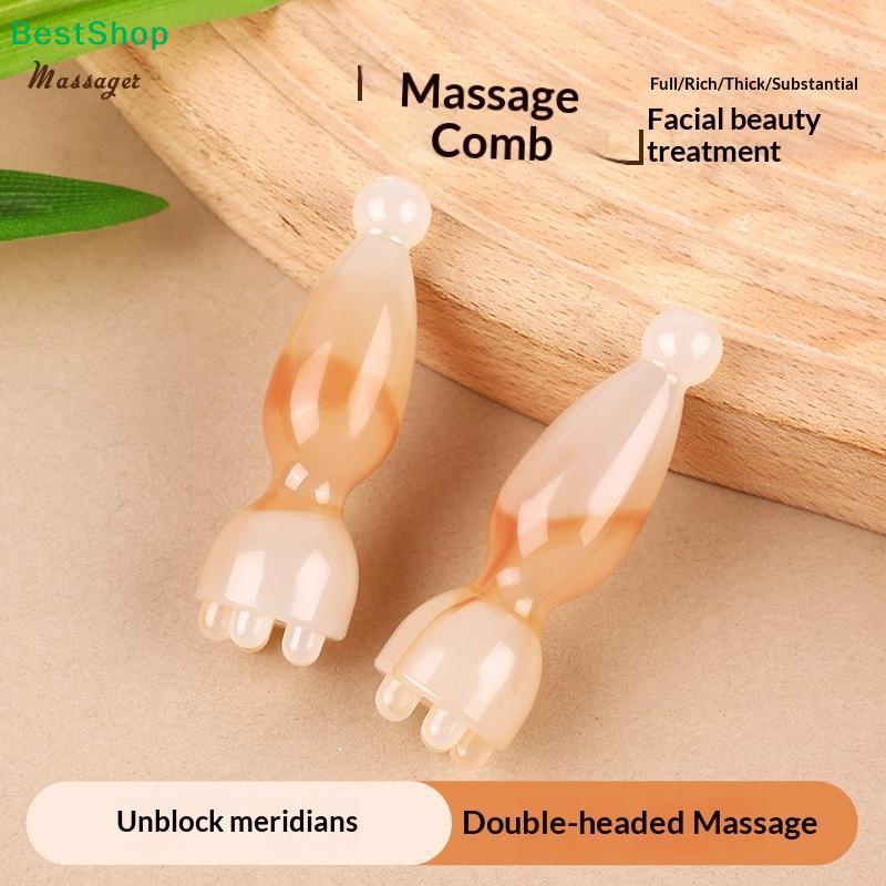 Lotus Pod Shape Eye Massager,Resin Gua Sha Tool for Eye Area,Nasolabial Folds & Dark Circles,Facial Massage Roller
