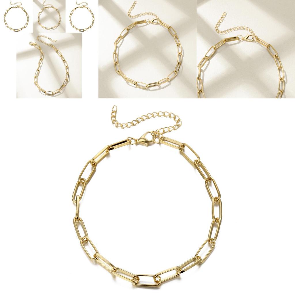 Trendy Women's Geometric Metal Chain Necklace Elegant Allure Fashion Accessory