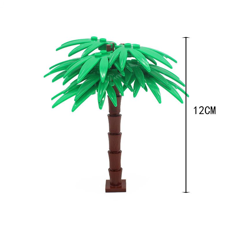 DIY Palm Tree & Snow Pine Building Blocks – Tropical Beach & Winter Scene Bricks, Compatible with Lego, Fun Creative Toy