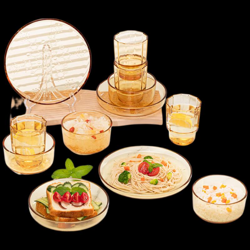 Gaotaibai Yingxue 12-Piece Nordic Glass Dinnerware Set