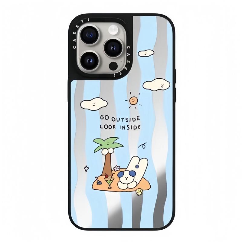 

Resort Island for IPhone16ProMax Mirror Phone Case for Apple 15 New Protective Case 14plus For Apple 11