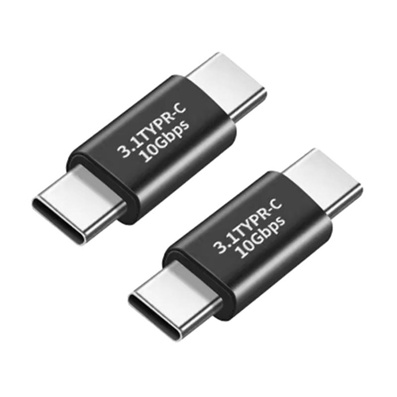 2PCS USB3.1 Type C Fast Adapter with Male Female Head Optional for Easy Connection and Fast Speed Data Transfer