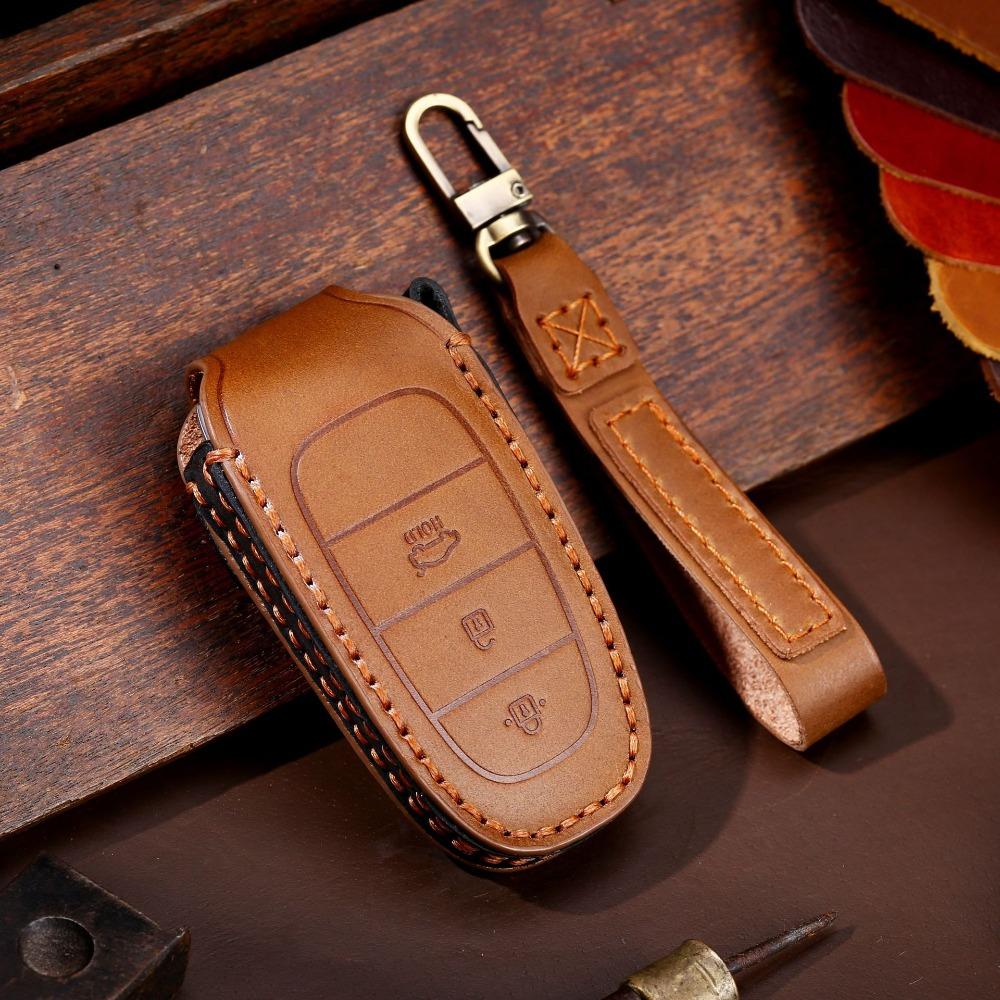 Корейский чехол для ключа автомобиля Ручной работы Натуральная кожа Чехол для ключа для автомобилей Hyundai