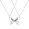 Butterfly-shape Collarbone Chain Zircon Magnetic Matching Couple Necklaces