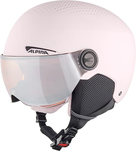 

ALPINA ZUPO VISOR Детский шлем-маска для катания на лыжах/сноуборде с регулировкой размера поворотным диском, Матовый розовый, 54-58 см