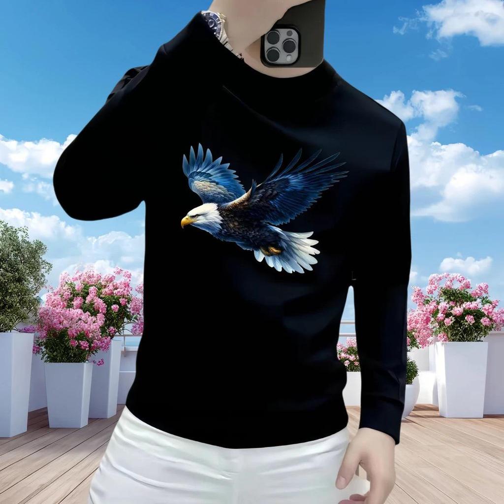 Men's Trendy Casual Round Neck Velvet Hoodie - Versatile Long Sleeve Autumn/Winter Fashion