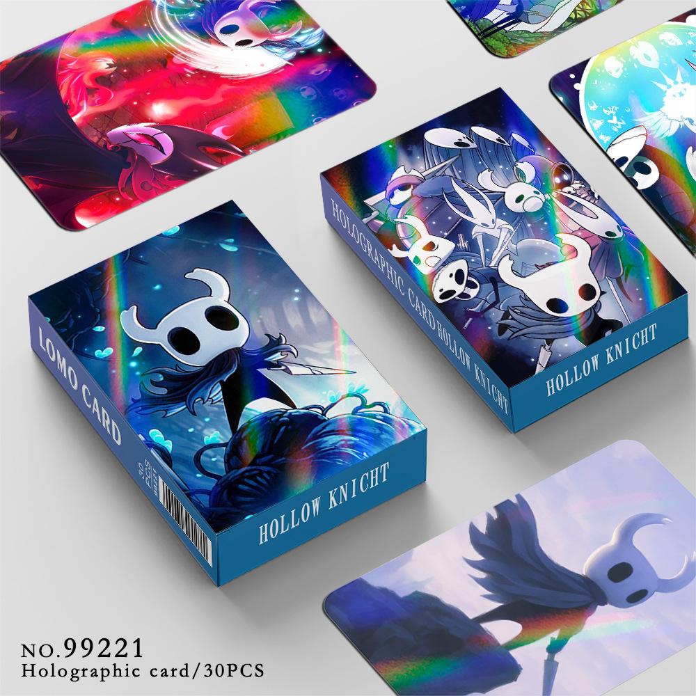 Wucifang Jewelry 30Pcs Hollow Knight Hornet Silksong Lomo Collectible Cards Set Box
