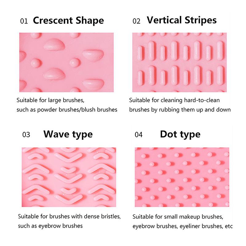 Medvědí uši Silikonová podložka na čištění štětců na make-up Krásné vejce Čištění štětců na obočí Podložka na čištění Přenosné ruční nástroje na make-up