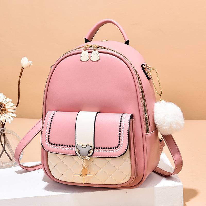 Bag Women's 2025 New Trendy Fashion One Shoulder Oblique Span Multi-purpose Soft Leather Women's Bag Large Capacity Backpack Student Bag