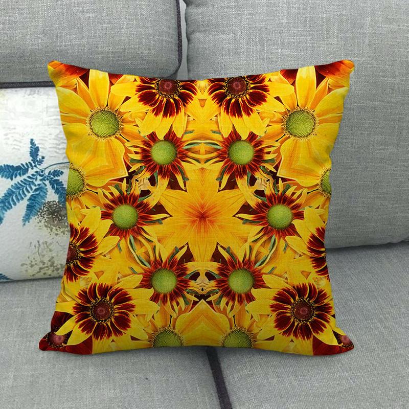 Symmetrical Bohemian Geometric Patterns Digital Printing Short Plush Pillow Covers For Car Sofa Office Cushion Cover Home Goods