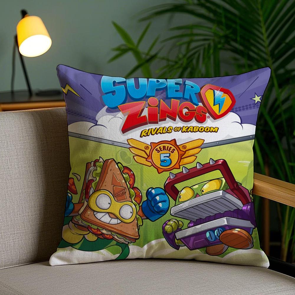 

SSuper ZZings CARTOON Pillow Case Silky Elegant Comfort Sofa Bed Invisible Zipper 30X30cm