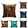 High-quality Flax Halloween Pumpkin Pillow Covers For Witch And Haunted House Decor