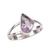 Natural Pink Amethyst Gemstone 925 Solid Sterling Silver Jewelry Ring S.9 V2B41