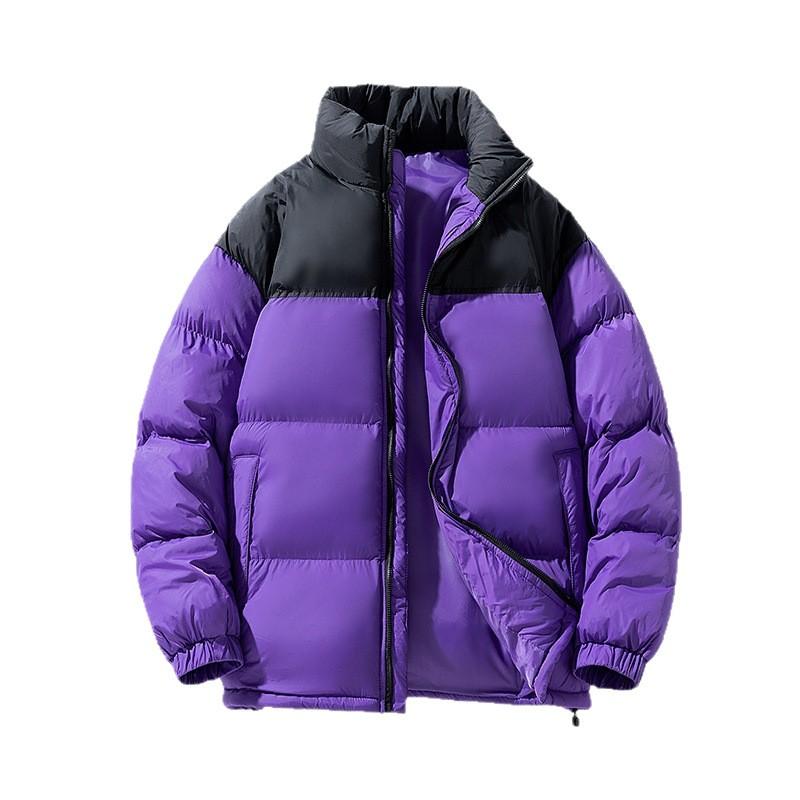 Unisex Winter Stand Collar Puffer Jacket Oversized Warm Cotton Coat Men Women