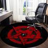 1pc Pentagram Symbol Office Round Area Rug, Under Office Chairs Bedroom Living Room Home Decor, Room Deco