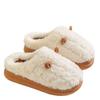 Winter cotton slippers cute female ears male couple home indoor warm confinement shoes non-slip plush slippers