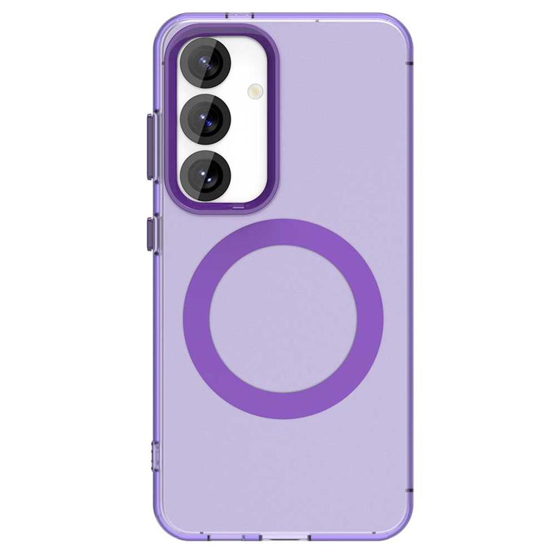 Transparent Case For Samsung Galaxy S25 Plus Case Galaxy S25 Magnetic Adsorption Wireless Charge Cover For Samsung S25 Plus Case