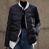 Heat storage three-proof light goose down jacket, round neck is easy to wear down jacket, short coat winter clothing autumn and winter women's clot