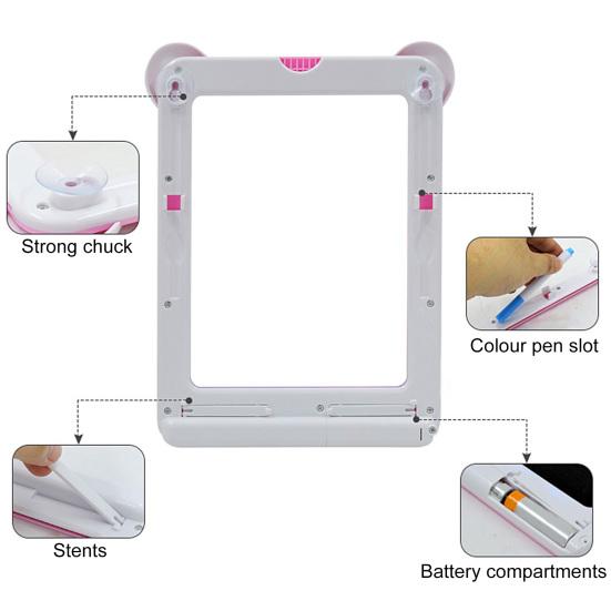 1 Set Scribbler Board Colored Lighting Eye Protection Plastic 3D Children Magic Drawing Board Kids Toy