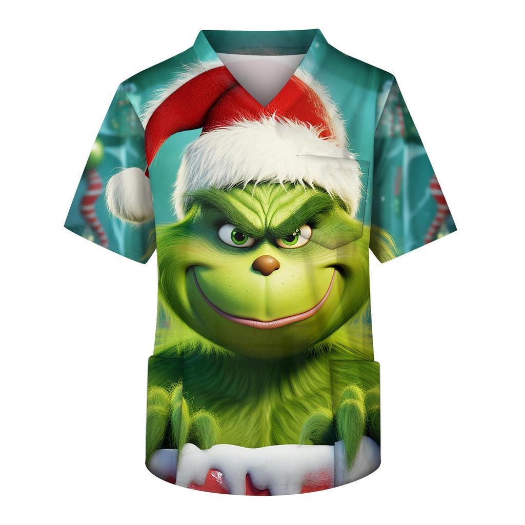 Męska koszulka Carer z krótkim rękawem, dekoltem w serek i kieszenią na piersi