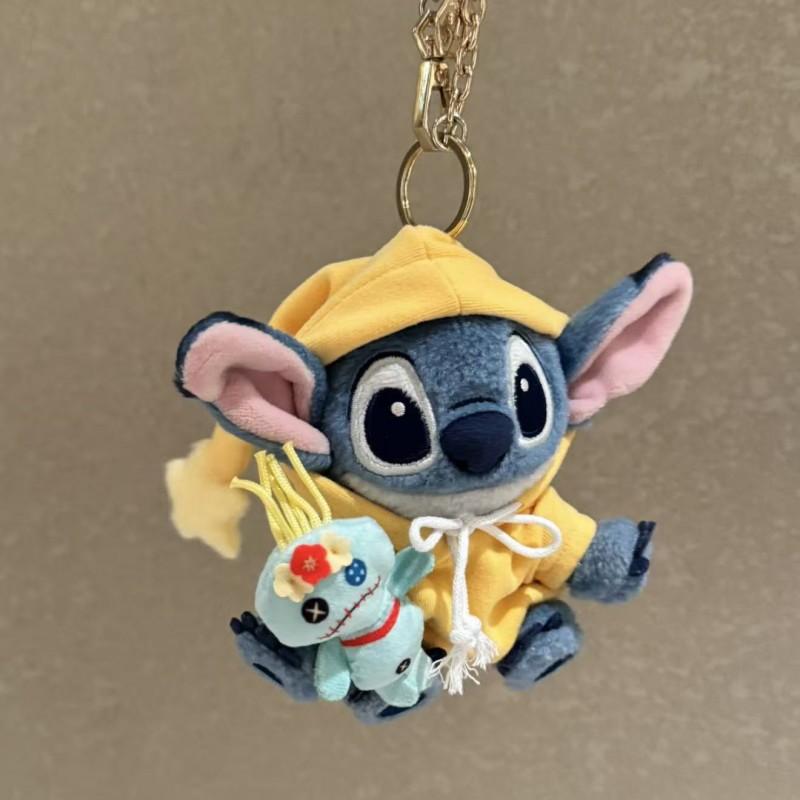 Stitch Plush Keychain Cartoon Character Pendant Cute Chef Doll Bag Charm Gift Kids