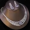 ASNORA Gorgeous White Water Drop Cubic Zirconia Bride Necklace Sets for Women Fashion Wedding Party Jewelry X0652